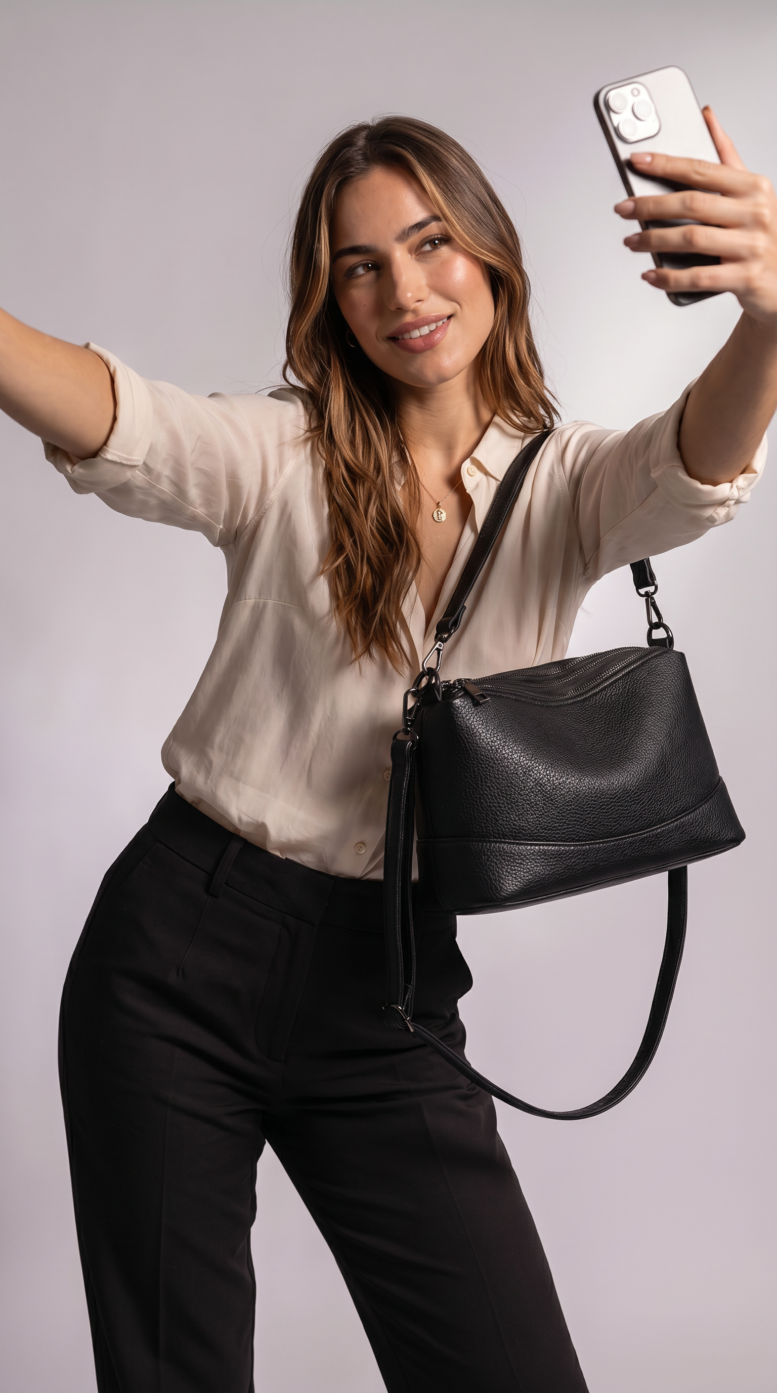 Women's Genuine Leather Crossbody Bag - Selena