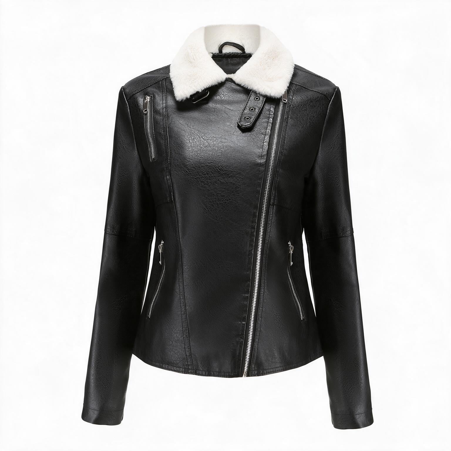Women's Genuine Leather Jacket - Larkspur