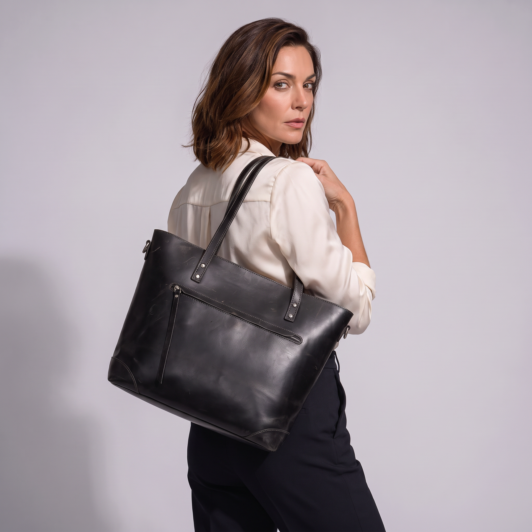 Women's Genuine Leather Tote Bag - Devon