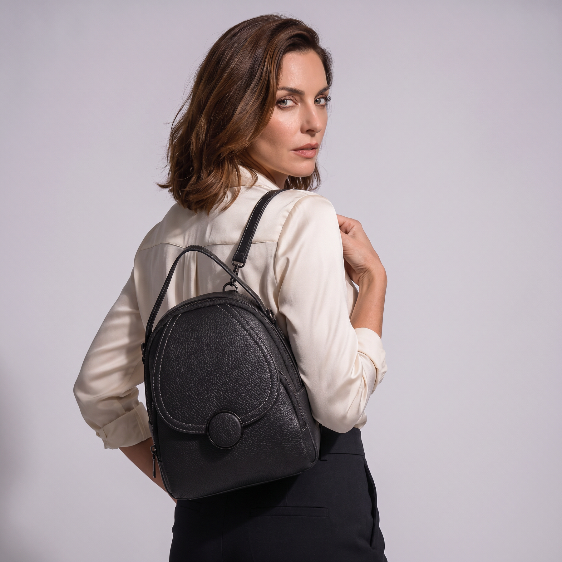 Women's Genuine Leather Mini Backpack - Piper