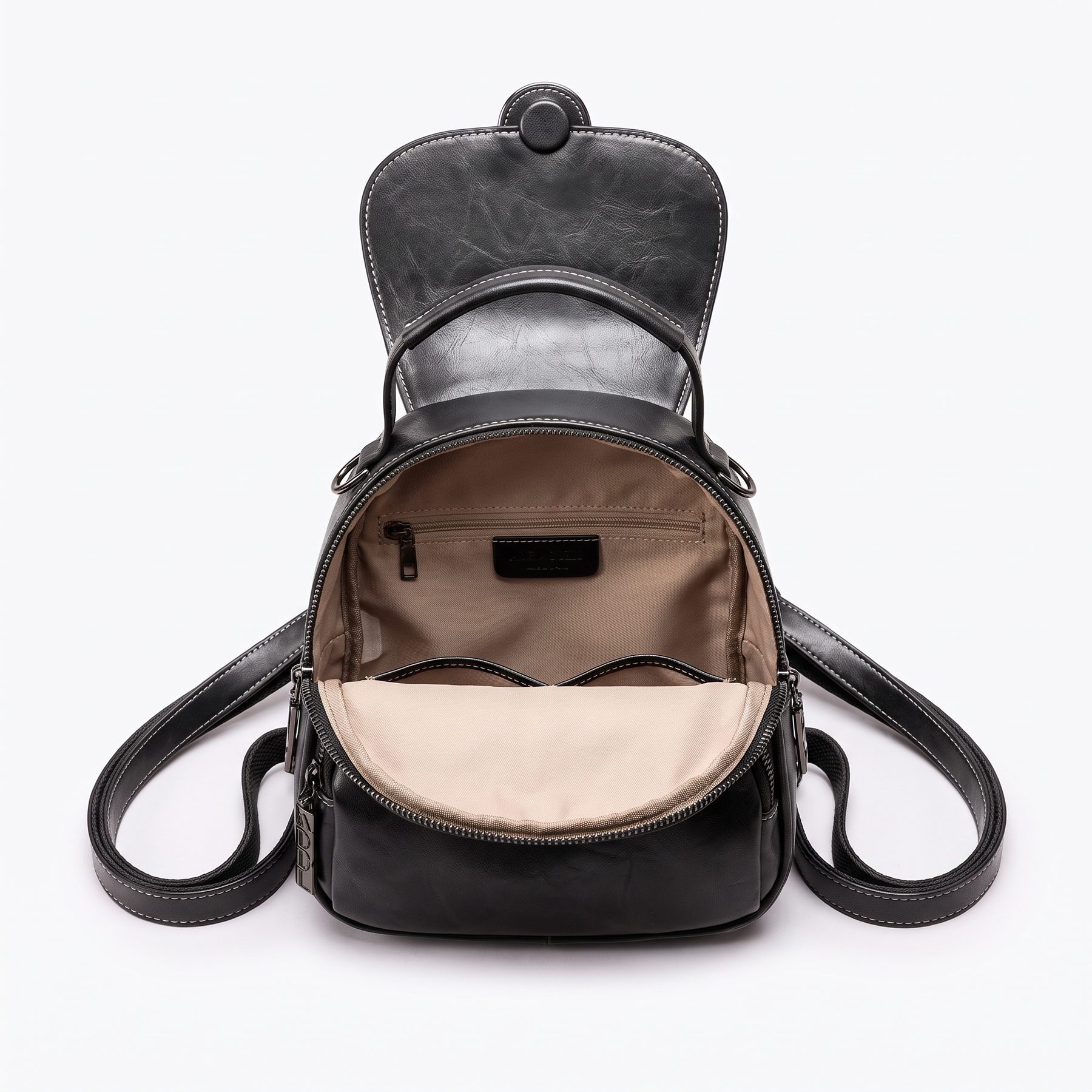 Women's Genuine Leather Mini Backpack - Cricket