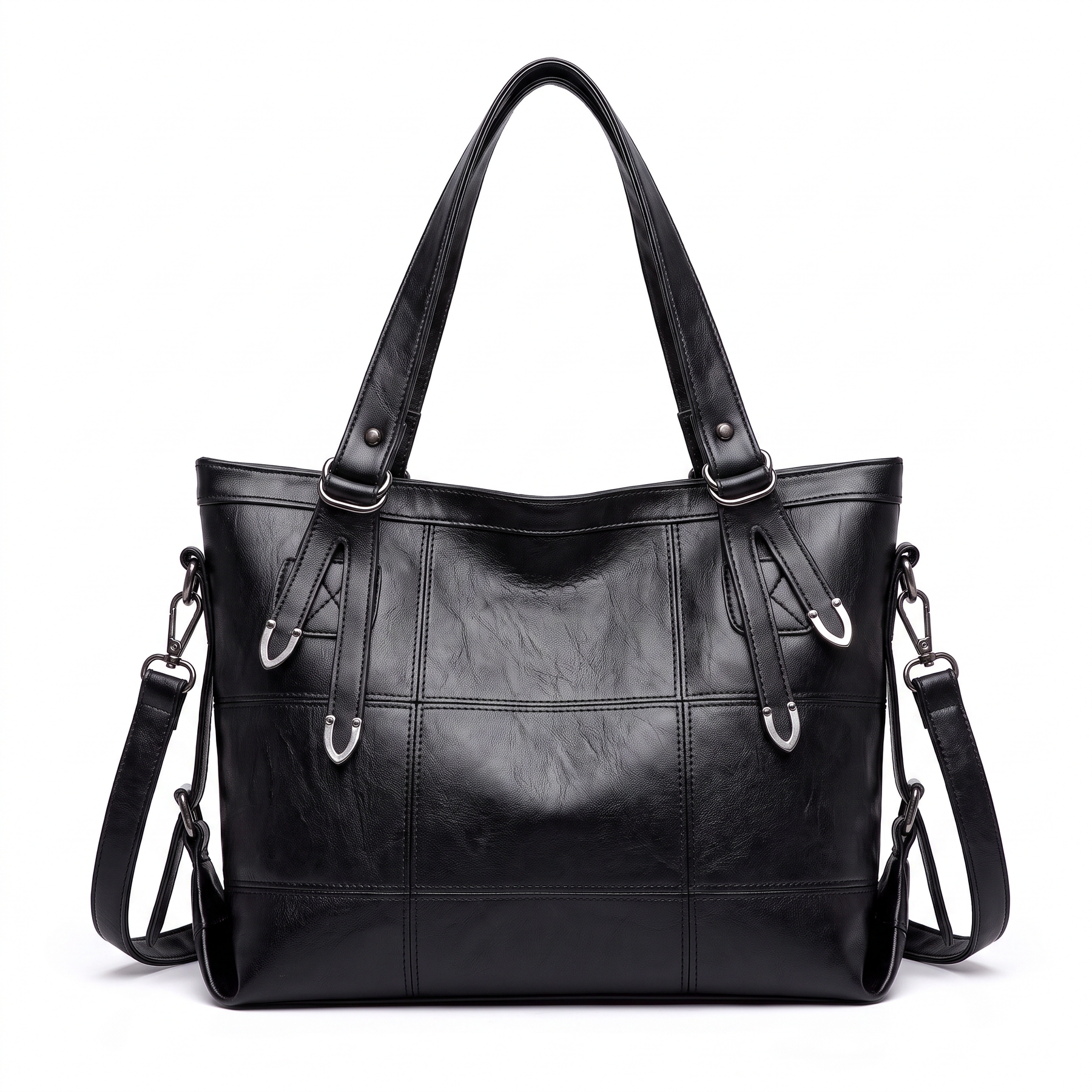 Women's Genuine Leather Tote Bag - Elegance