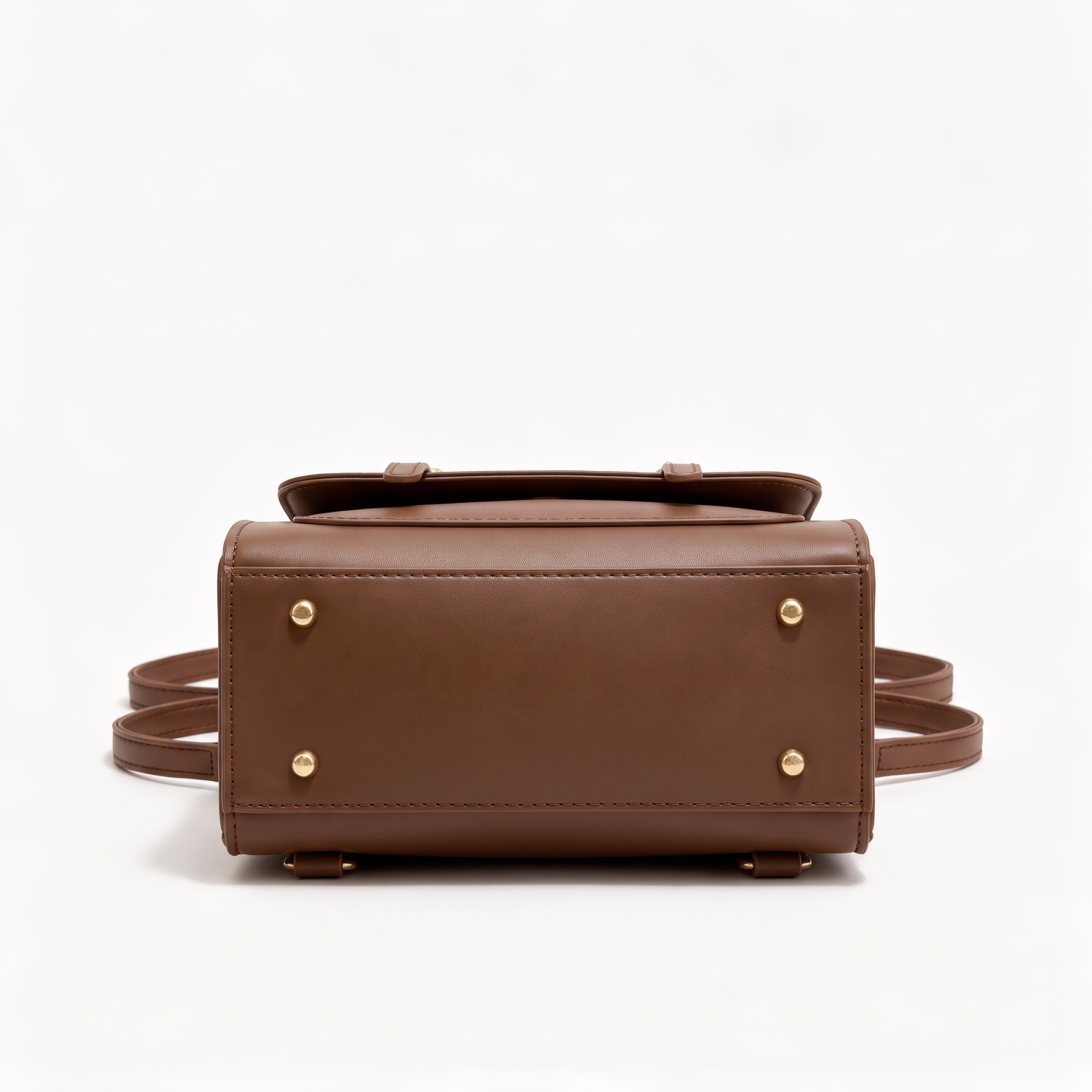 Women's Genuine Leather Mini Backpack - Poppy
