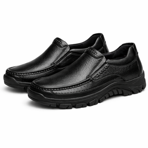 Men's Genuine Leather Platform Loafers - Active Comfort