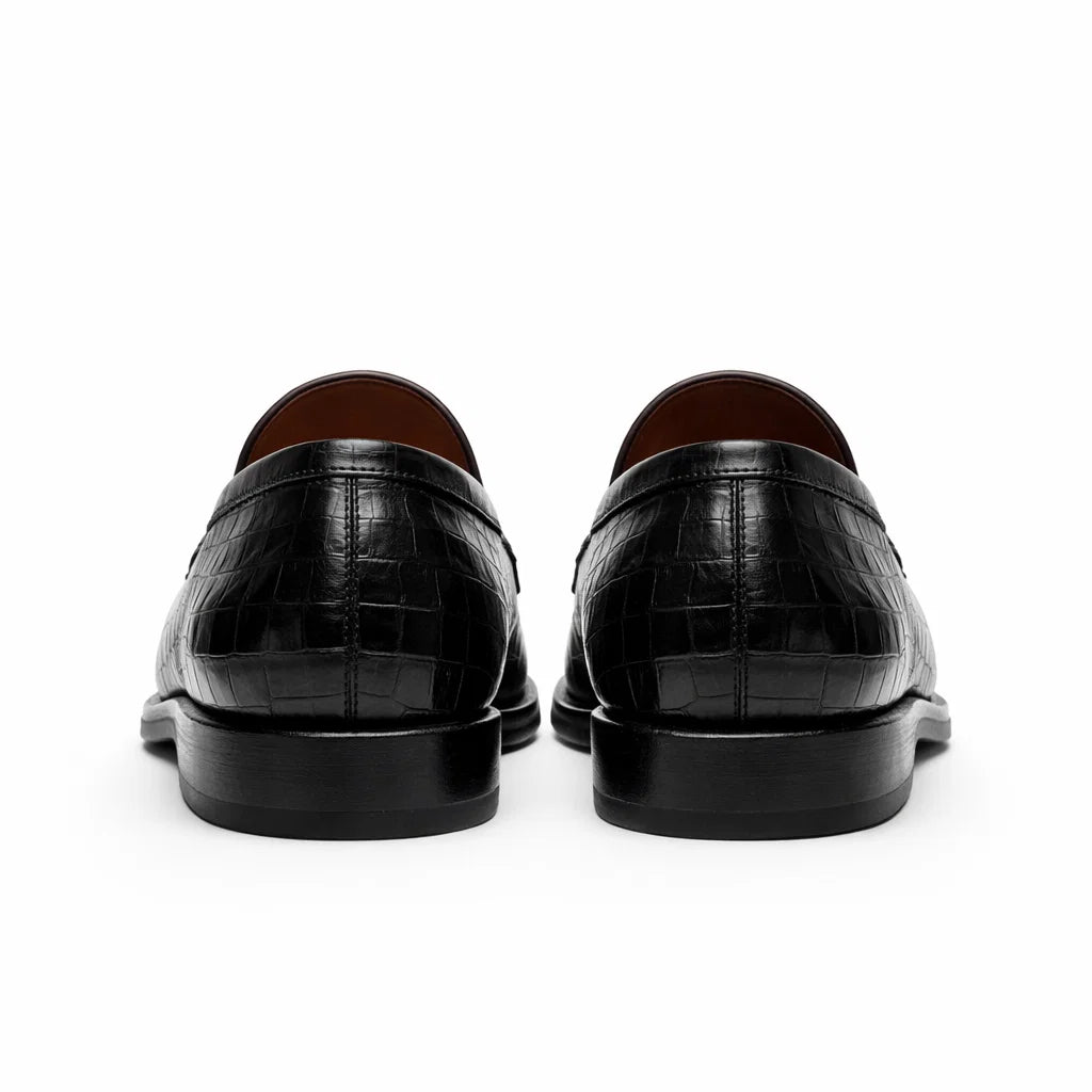 Men's Genuine Leather Platform Loafers - Aligatort Style