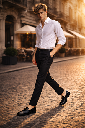 Men's Genuine Leather Platform Loafers - Aligatort Style