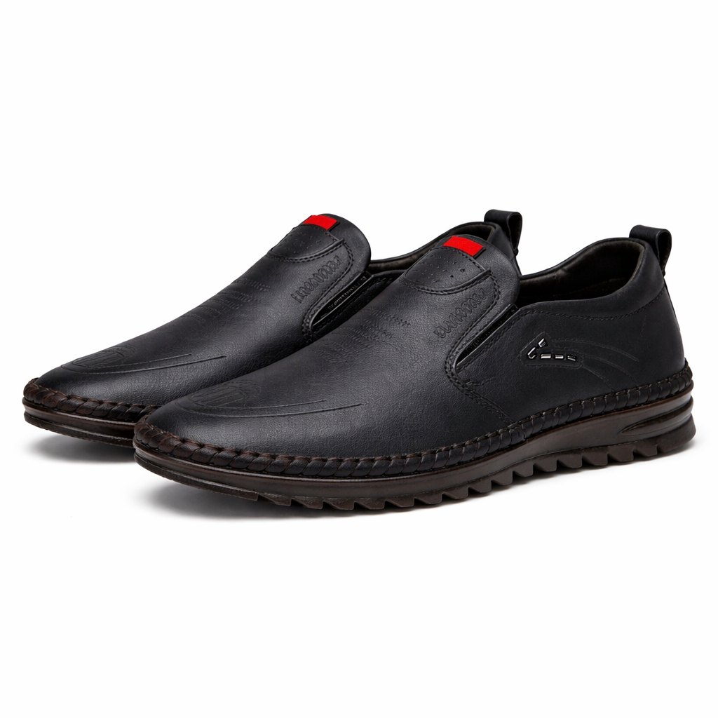 Men's Genuine Leather Platform Loafers - Kingsley