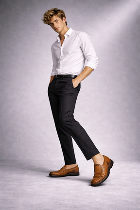 Men's Genuine Leather Platform Loafers - Legatto Style
