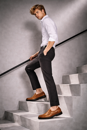 Men's Genuine Leather Platform Loafers - Legatto Style