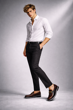 Men's Genuine Leather Platform Loafers - Mr Fashion