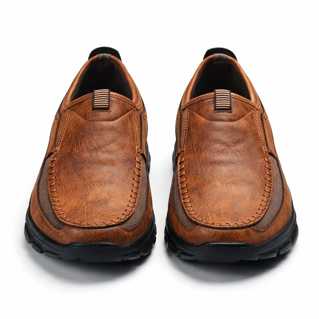 Men's Genuine Leather Platform Loafers - William Classic
