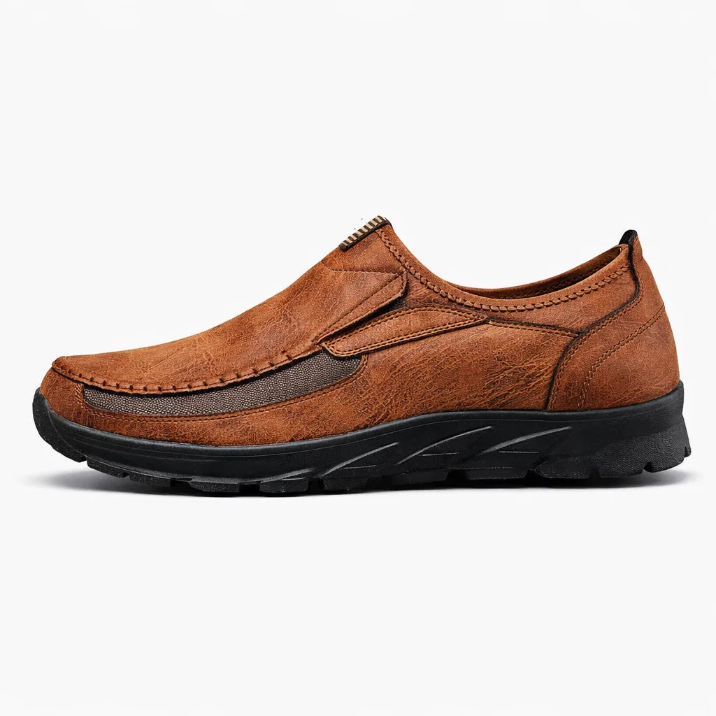 Men's Genuine Leather Platform Loafers - William Classic
