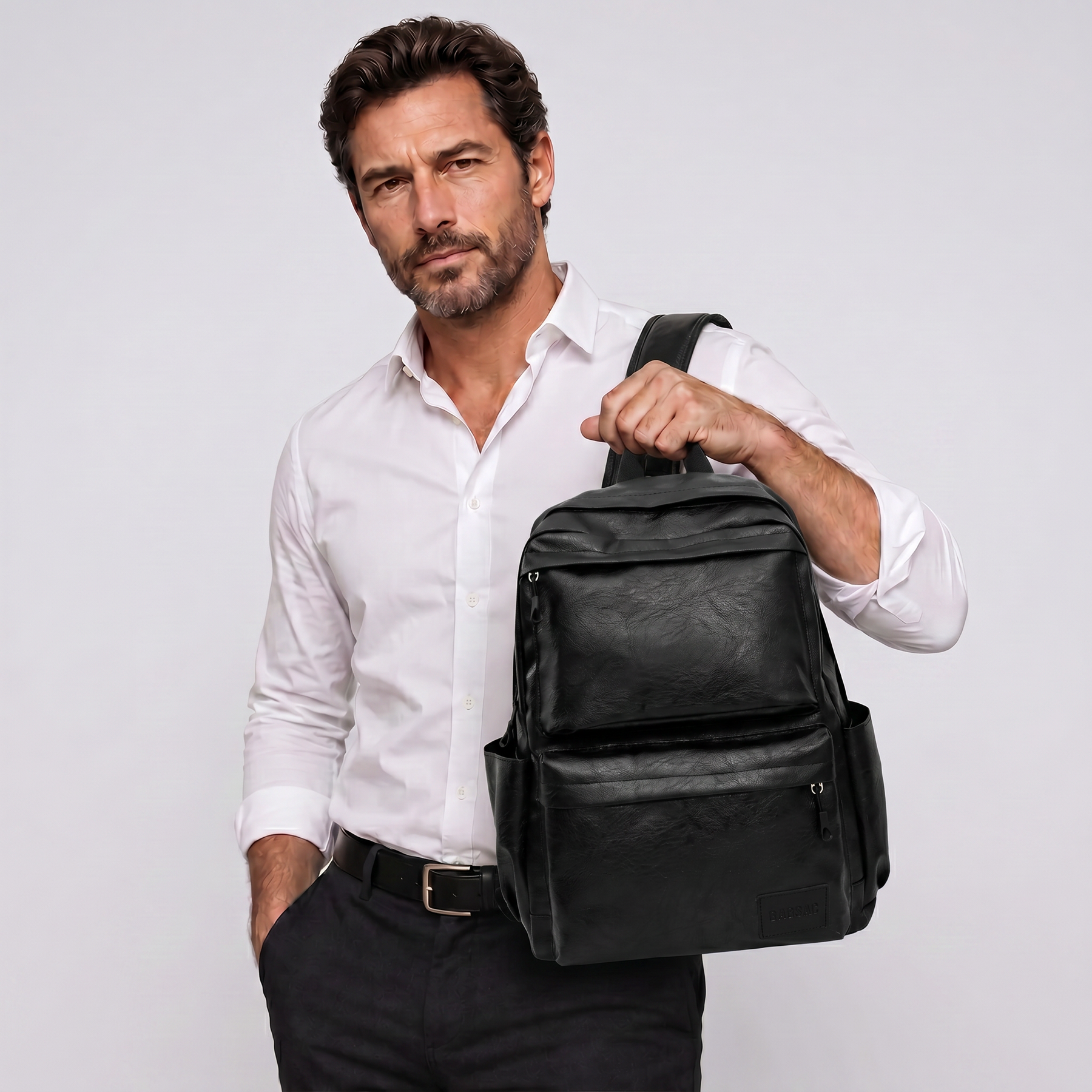 Men's Leather Backpack - Cloudhaven