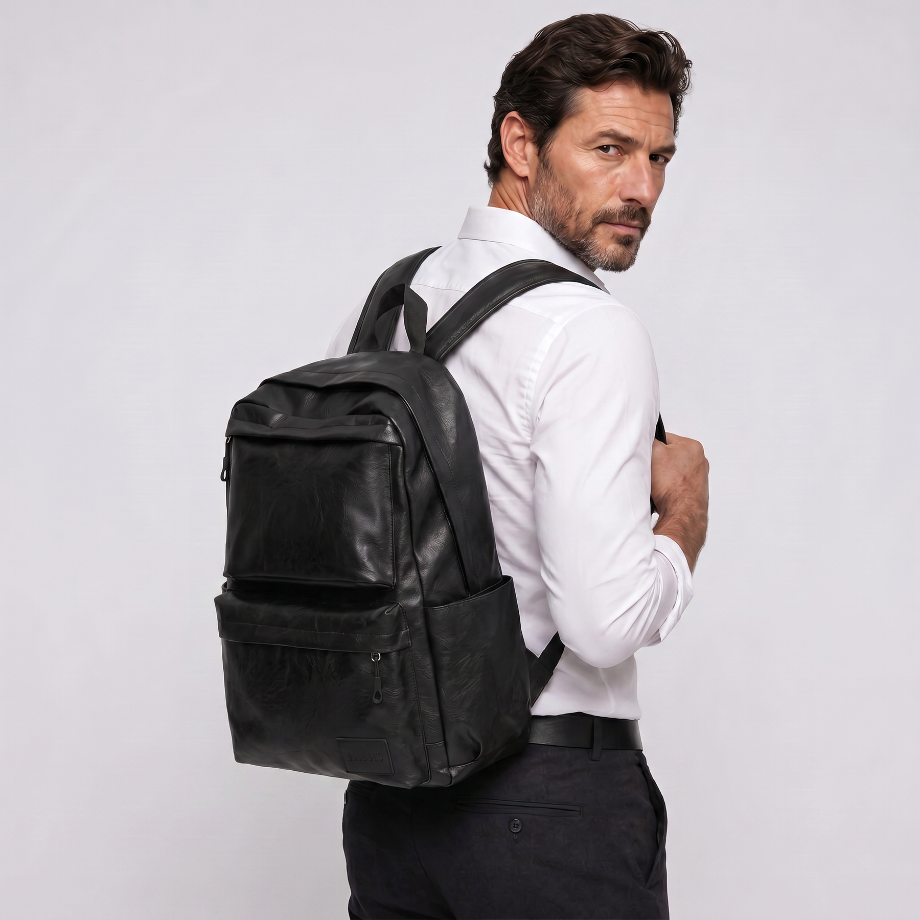 Men's Leather Backpack - Cloudhaven