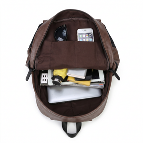 Men's Leather Backpack - Dusk