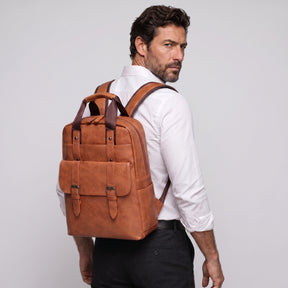 Men's Leather Backpack - Flint