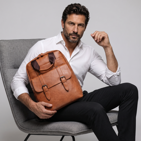Men's Leather Backpack - Flint