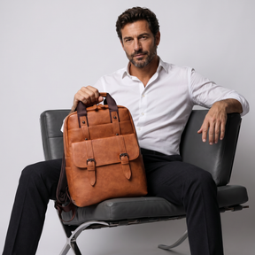 Men's Leather Backpack - Flint
