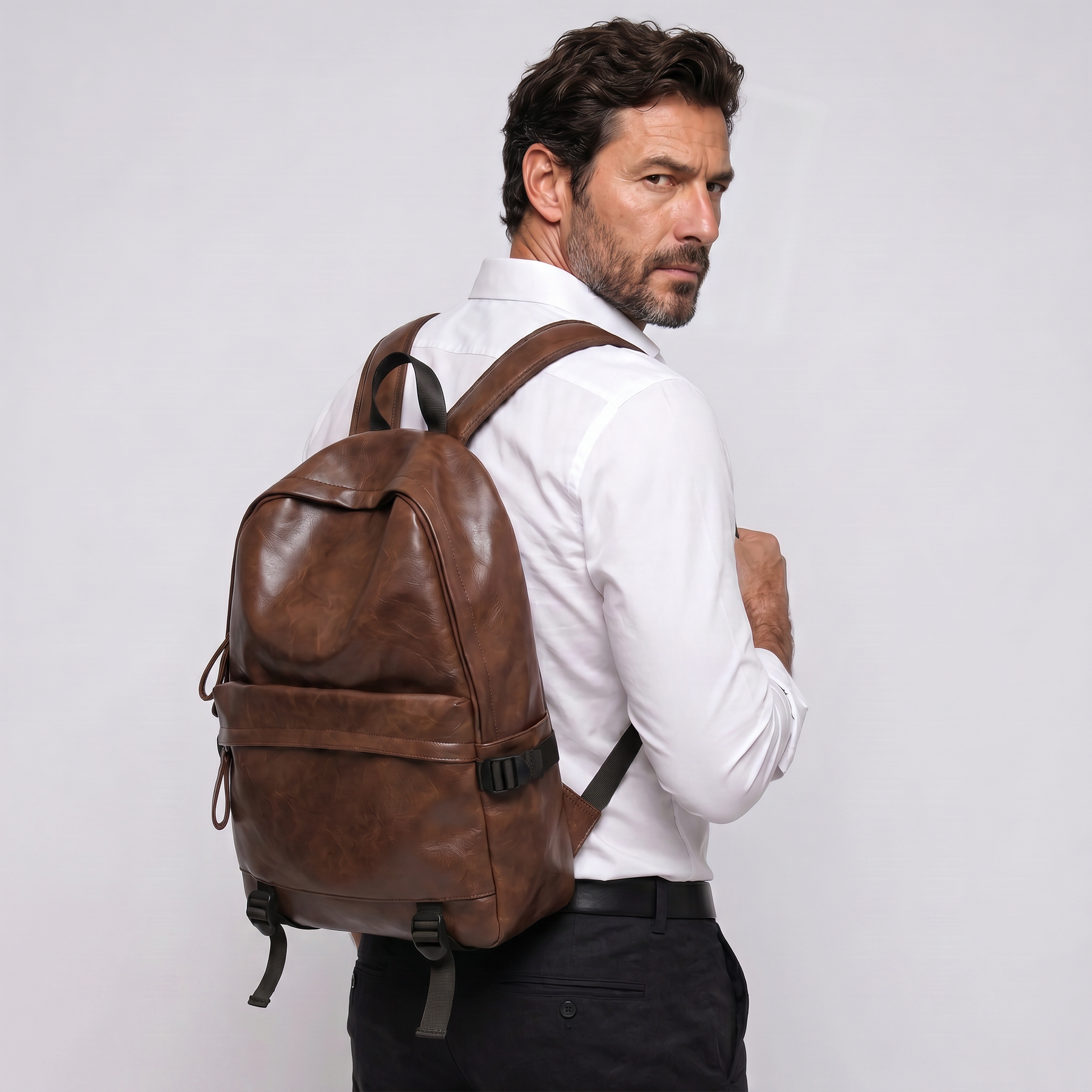 Men's Leather Backpack - Pelham
