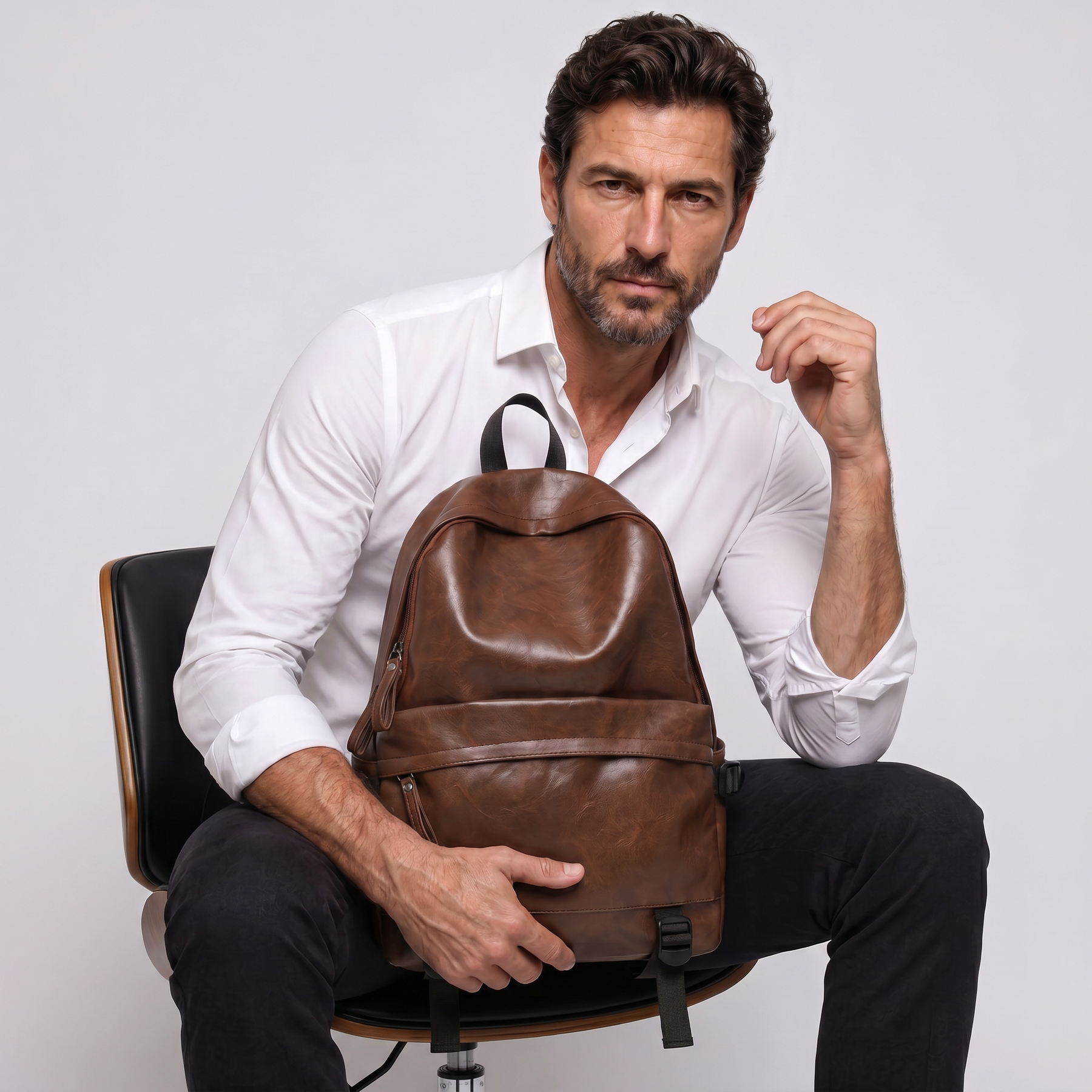 Men's Leather Backpack - Pelham