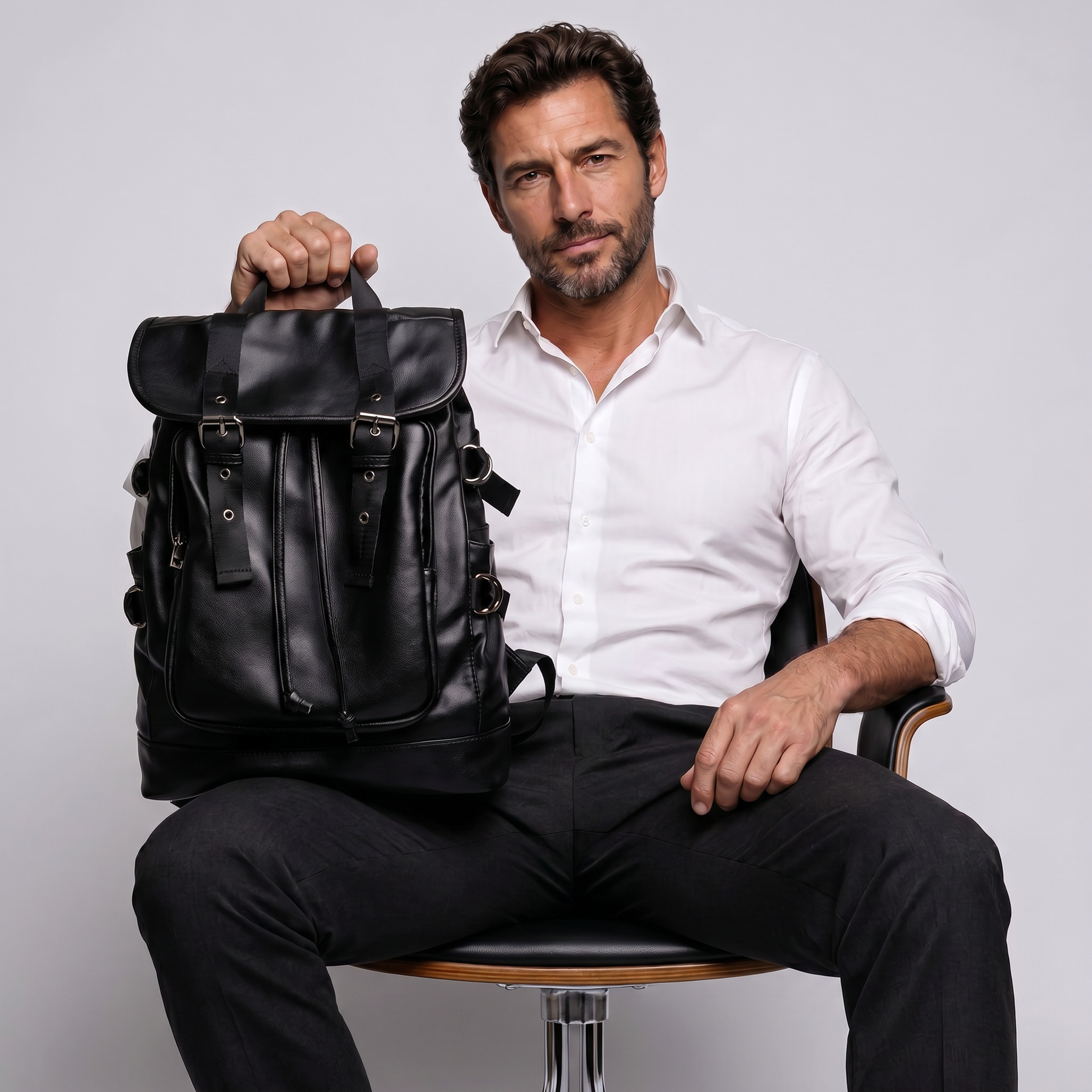 Men's Leather Backpack - Stonepath