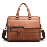 Men's Leather Briefcase - Rock