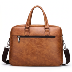 Men's Leather Briefcase - Rock