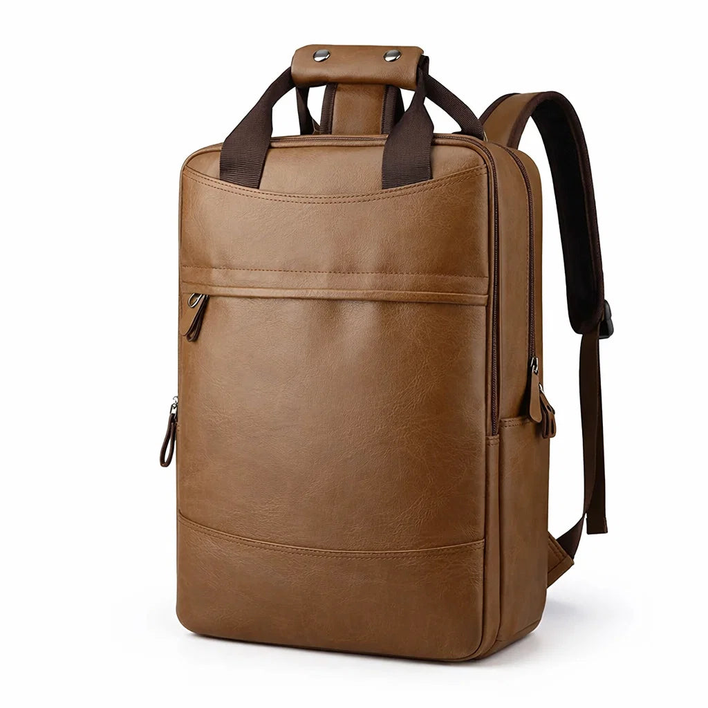 Men's Real Leather Backpack - Upton