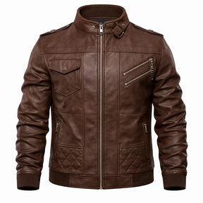 Men's Real Leather Bomber Jacket with Removable Hood – Leather Elegance