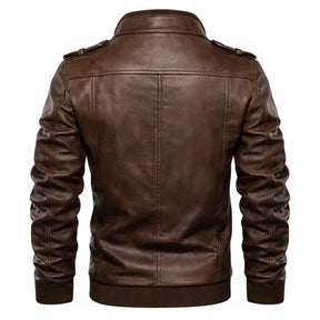 Men's Real Leather Bomber Jacket with Removable Hood – Leather Elegance