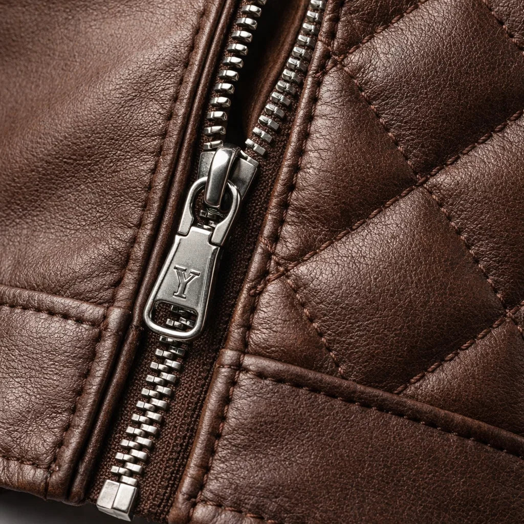 Men's Real Leather Bomber Jacket with Removable Hood – Leather Elegance
