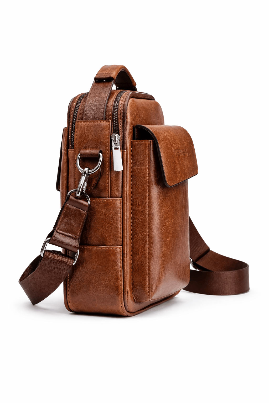 Men's Real Leather Satchel - Leepus 3 in 1