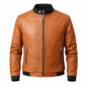 Men's Real Leather Slim Fit Biker Jacket – Donk