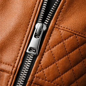 Men's Real Leather Slim Fit Biker Jacket – Donk