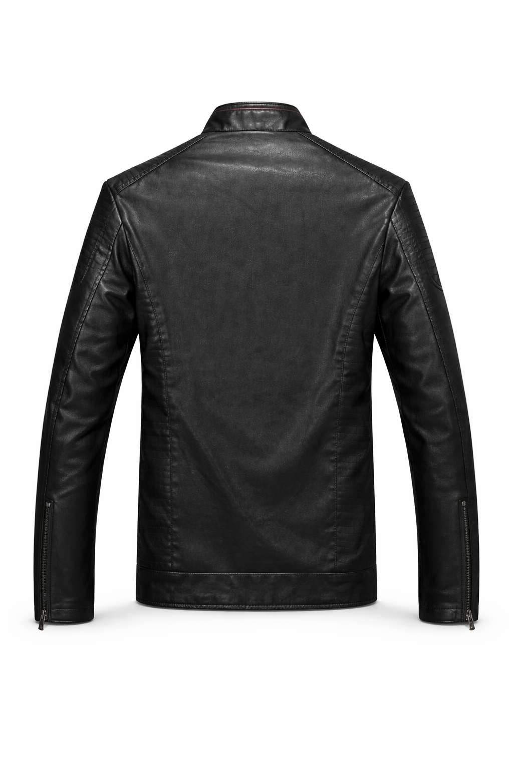 Men's Real Leather Slim Fit Biker Jacket – Raven