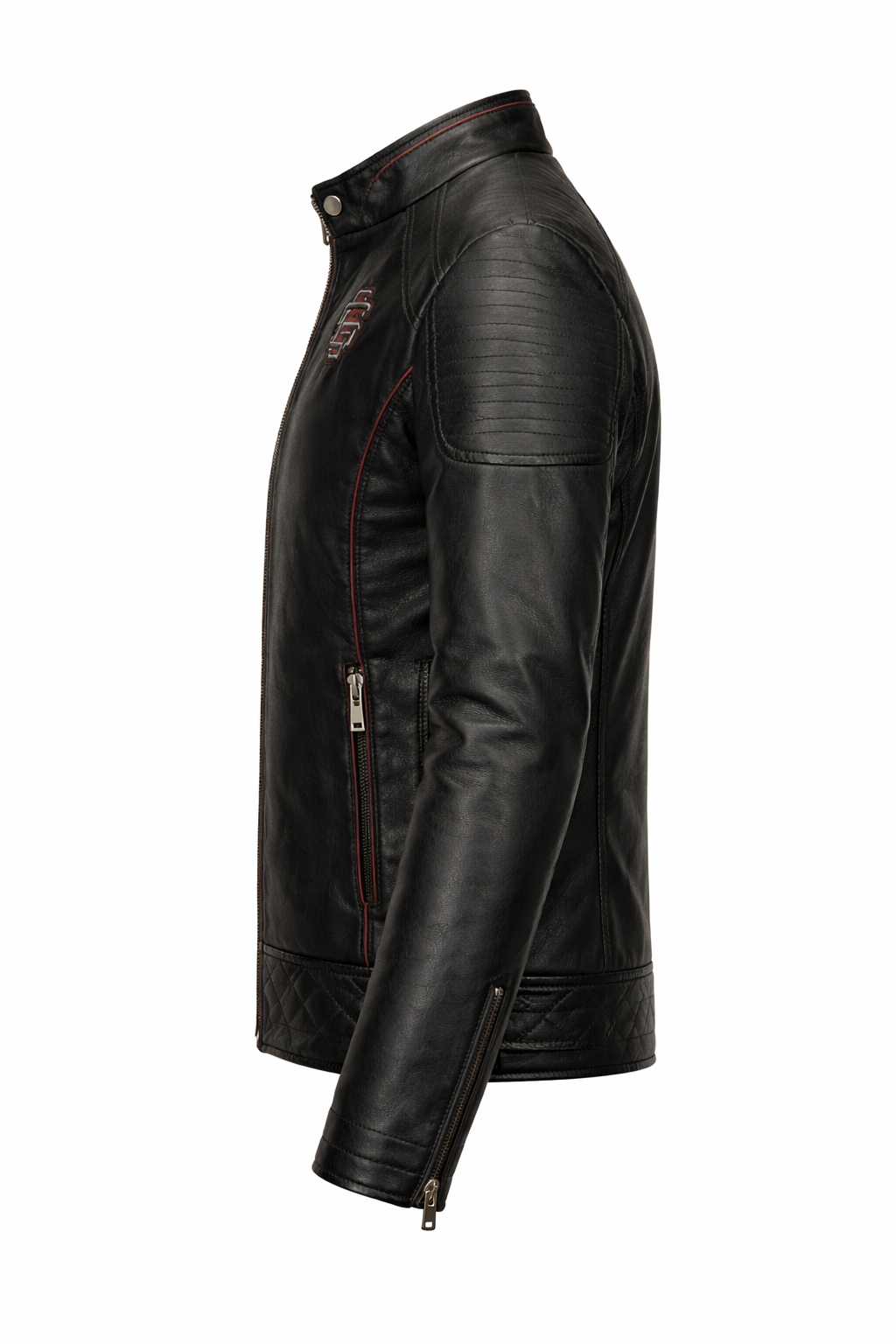 Men's Real Leather Slim Fit Biker Jacket – Raven