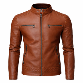 Men's Real Leather Slim Fit Biker Jacket – Rider