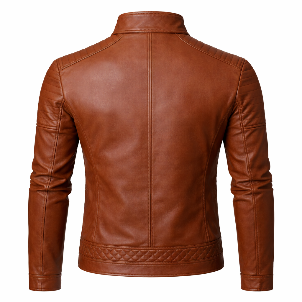 Men's Real Leather Slim Fit Biker Jacket – Rider