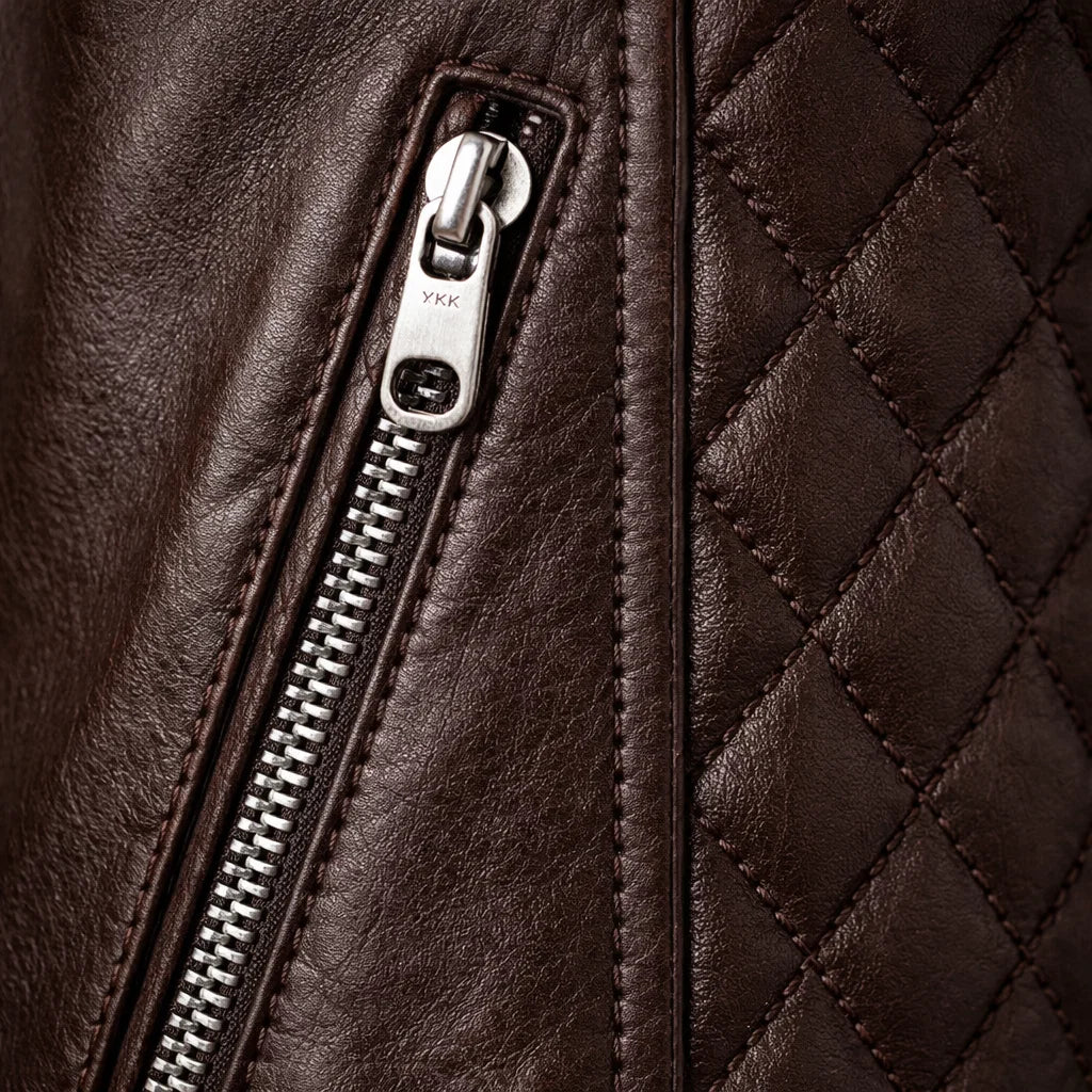 Men's Real Leather Slim Fit Biker Jacket – Toppest