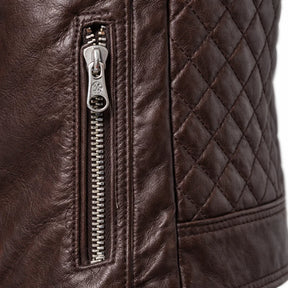 Men's Real Leather Slim Fit Biker Jacket – Toppest