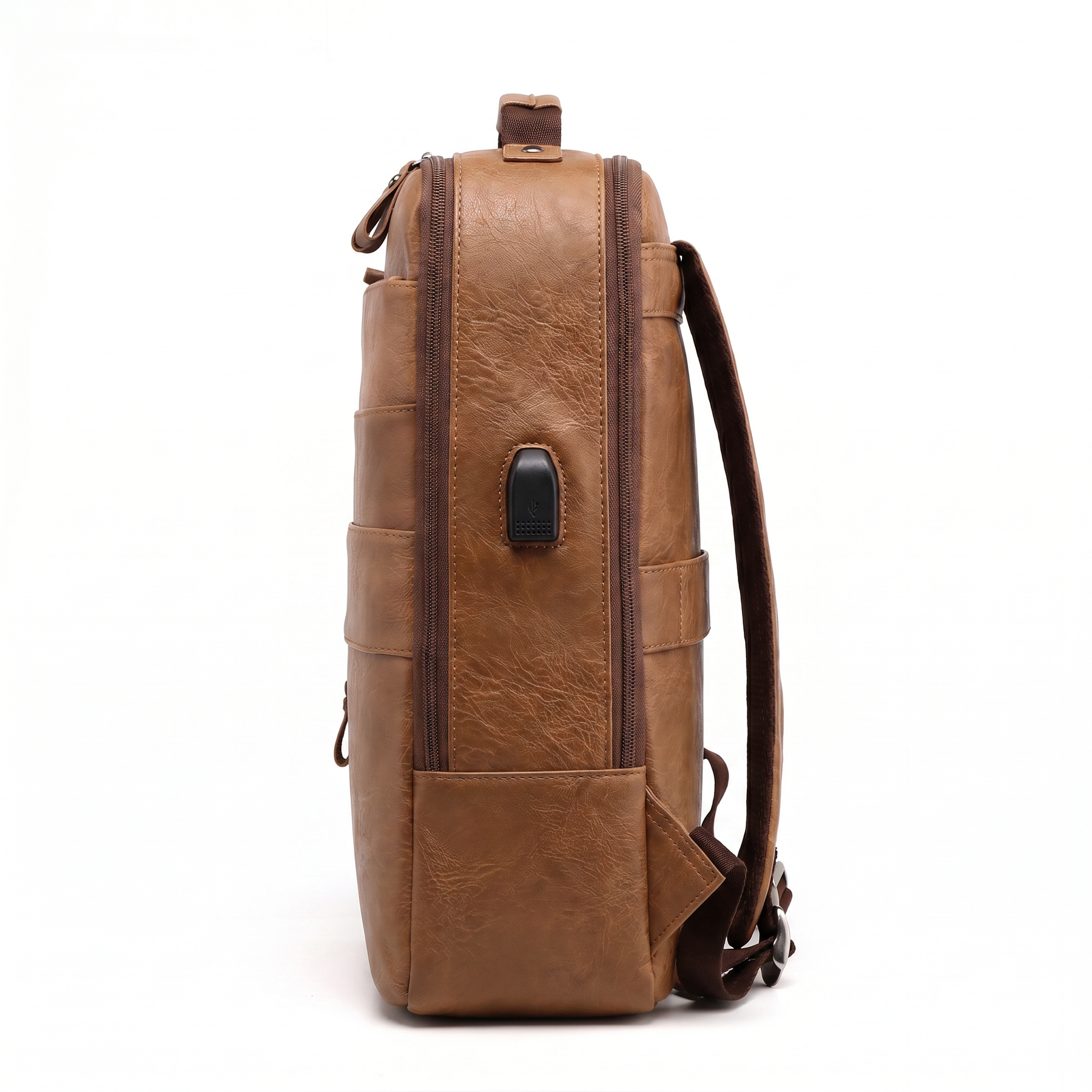 Men's Leather Backpack - Kaster