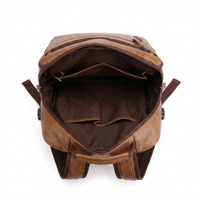Men's Leather Backpack - Kaster