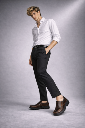 Men's Genuine Leather Platform Loafers - Active Comfort
