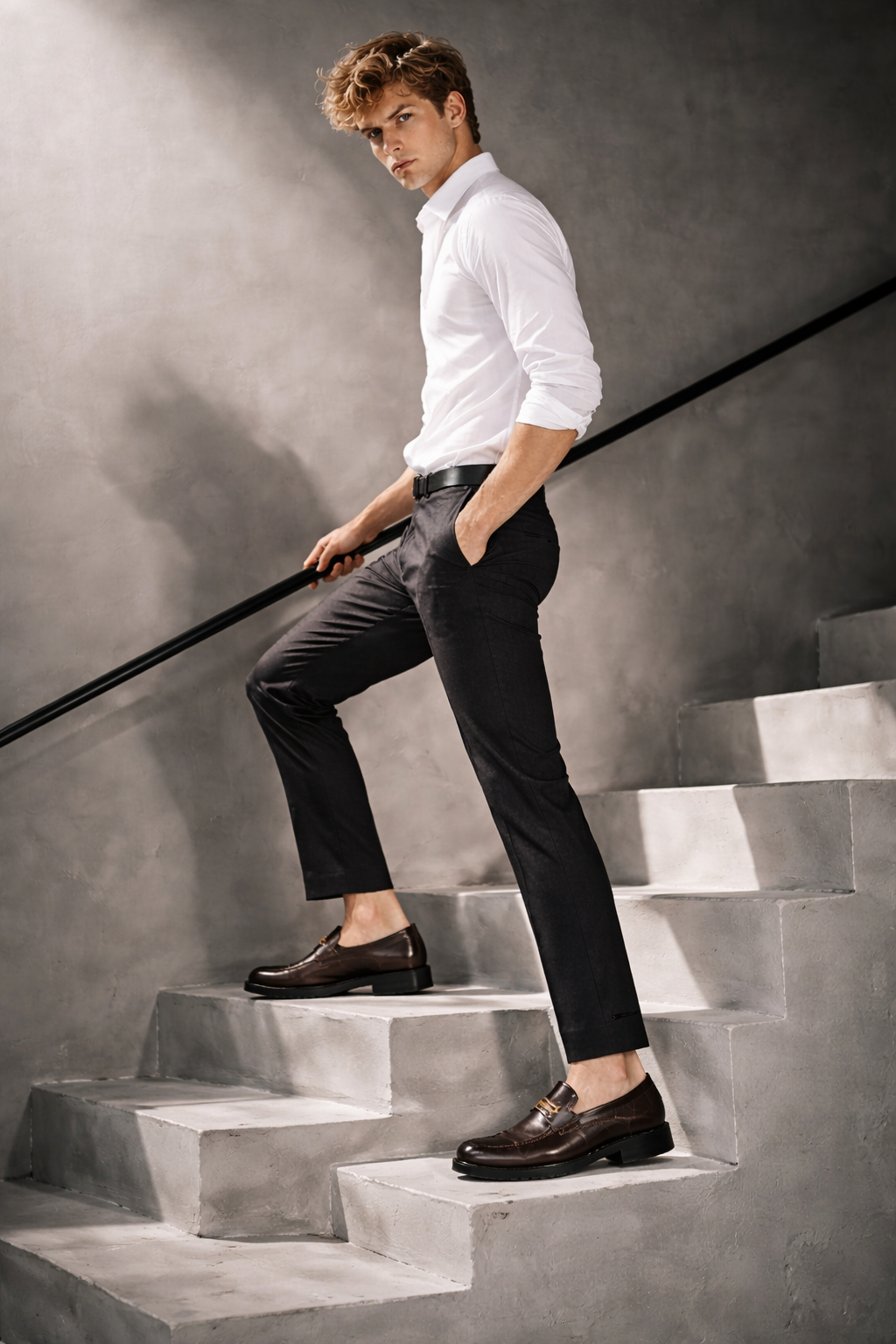 Men's Genuine Leather Platform Loafers - Active Comfort