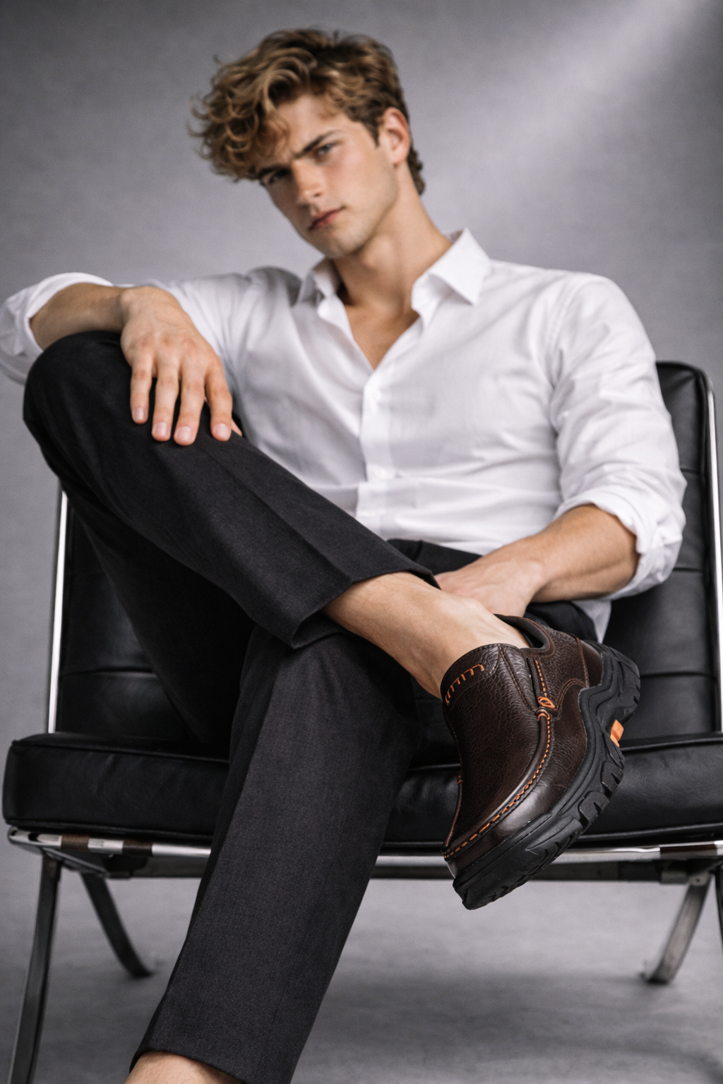 Men's Genuine Leather Platform Loafers - Active Comfort