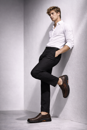 Men's Genuine Leather Platform Loafers - Active Comfort