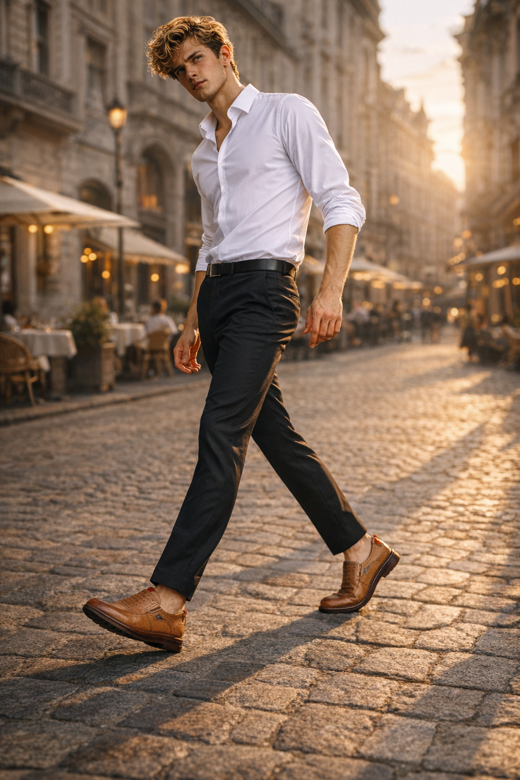 Men's Genuine Leather Platform Loafers - Kingsley