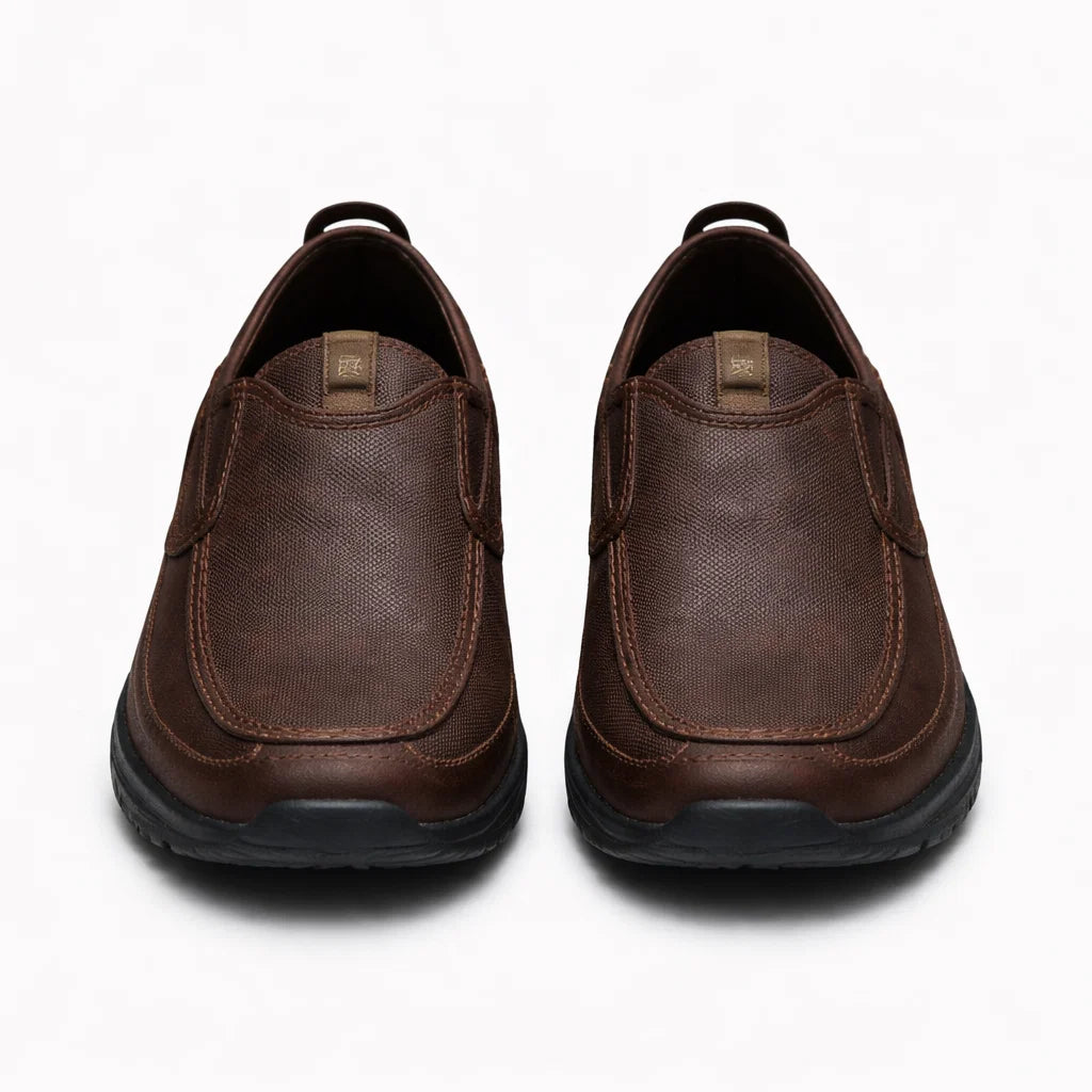 Men's Genuine Leather Platform Loafers - William Classic
