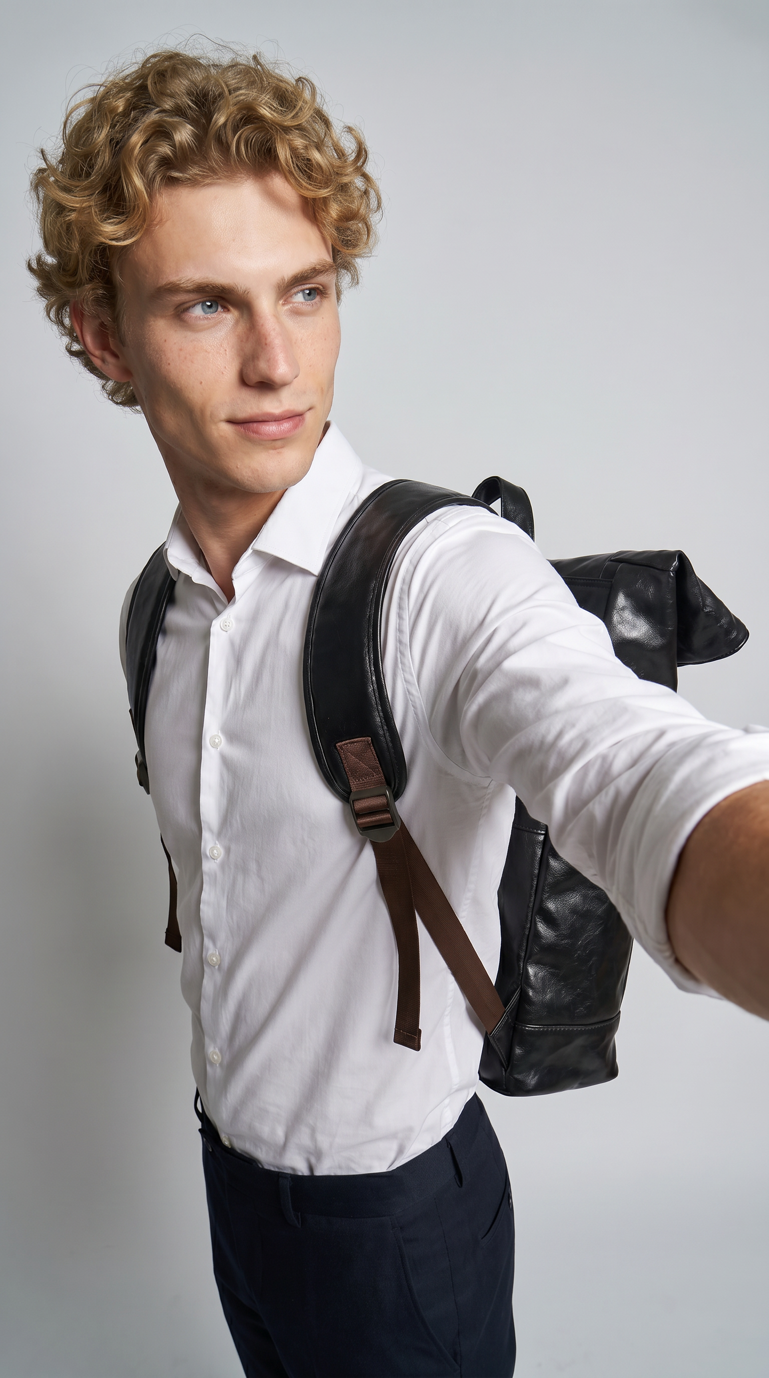 Men's Leather Backpack - Mountain