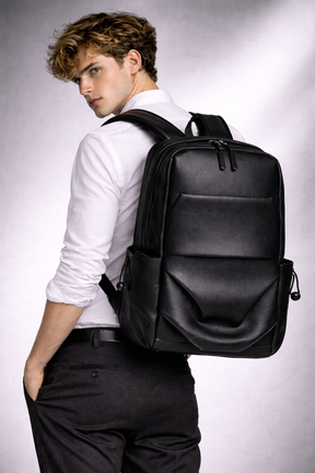 Men's Real Leather Backpack - Keswick